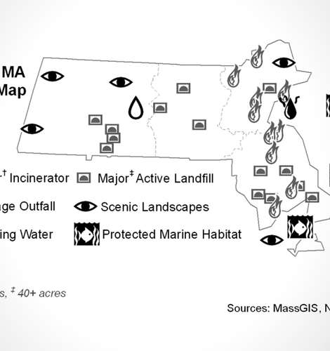 This shows a simple Green Map of Massachusetts with some major features within the state. Source: http://camberville.greenmap.org/about/Sierran/MA2.png