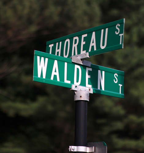 Street names in Concord, Massachusetts named after Thoreau
